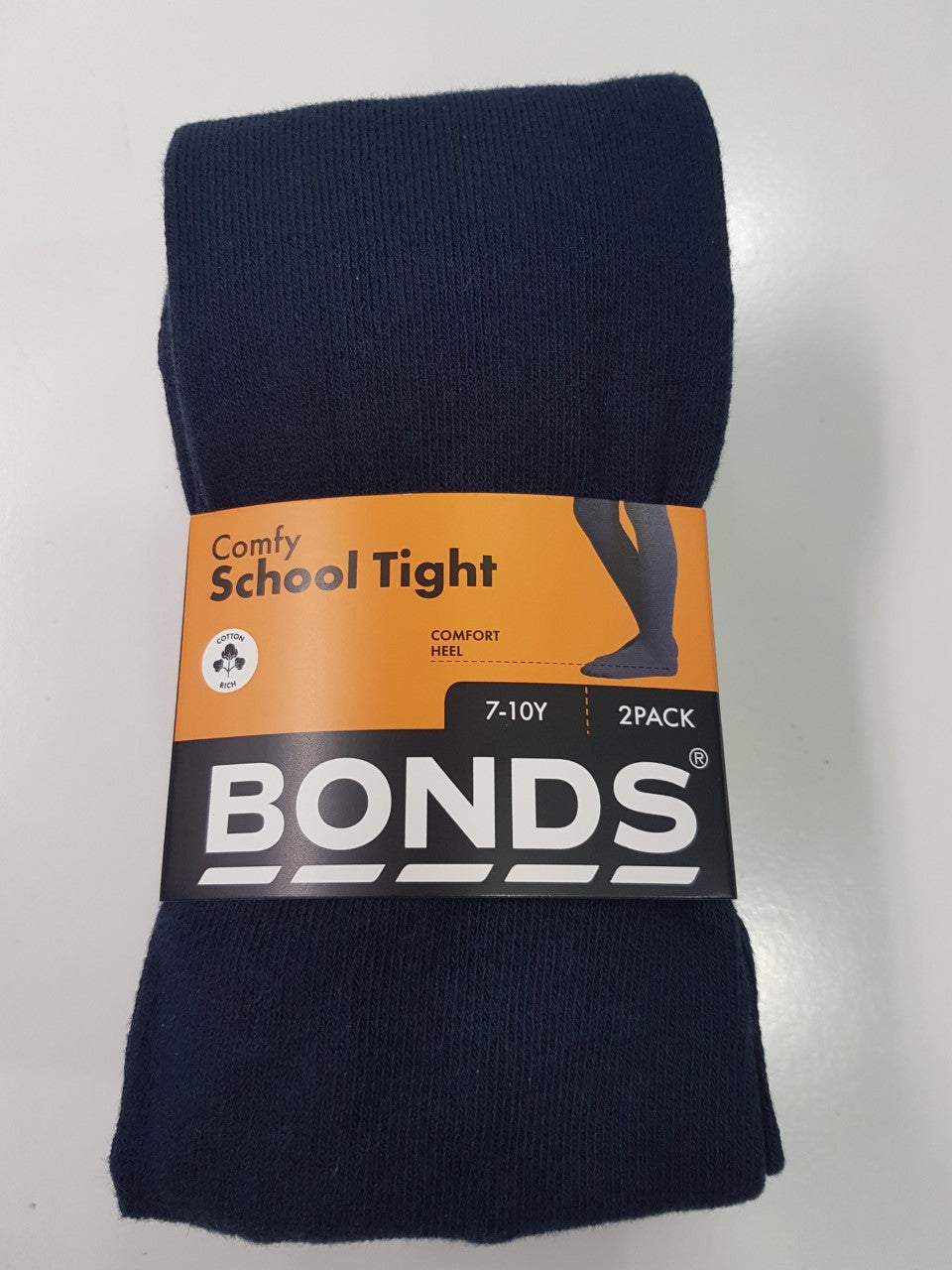 Tights - Twin Pack knitted Cotton /Nylon - Kindy To Year 6