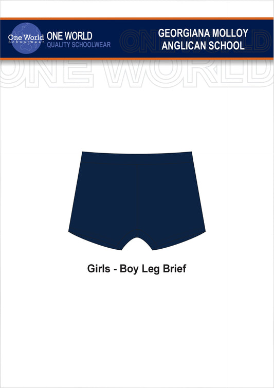 Girls- Boy Leg Briefs Twin Pack