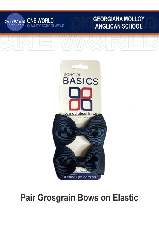 Hair Item - Pr. Grosgrain Bows on Elastics